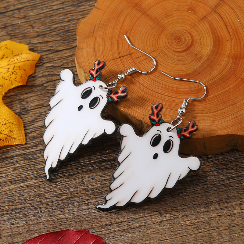 1 Pair Funny Ghost Arylic Earrings display picture 1