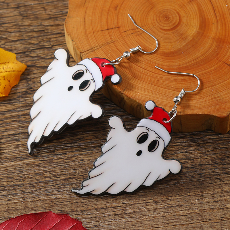 1 Pair Funny Ghost Arylic Earrings display picture 8