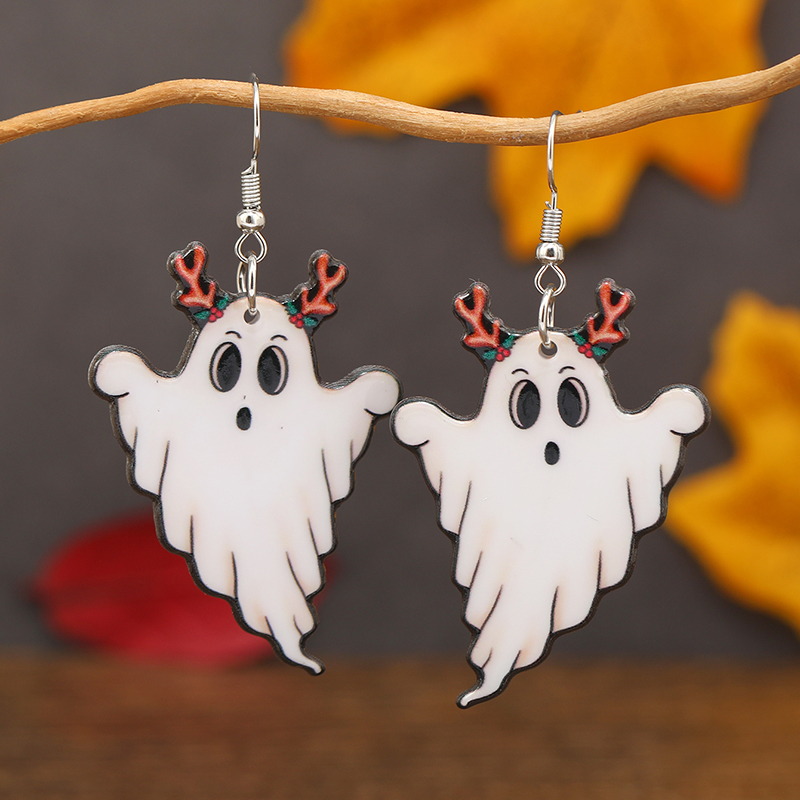 1 Pair Funny Ghost Arylic Earrings display picture 12