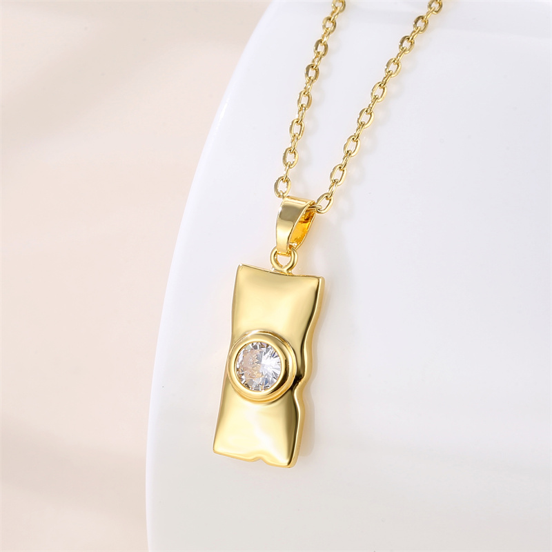 Stainless Steel Titanium Steel 18K Gold Plated Vintage Style Plating Inlay Round Heart Shape Snowflake Zircon Pendant Necklace display picture 12