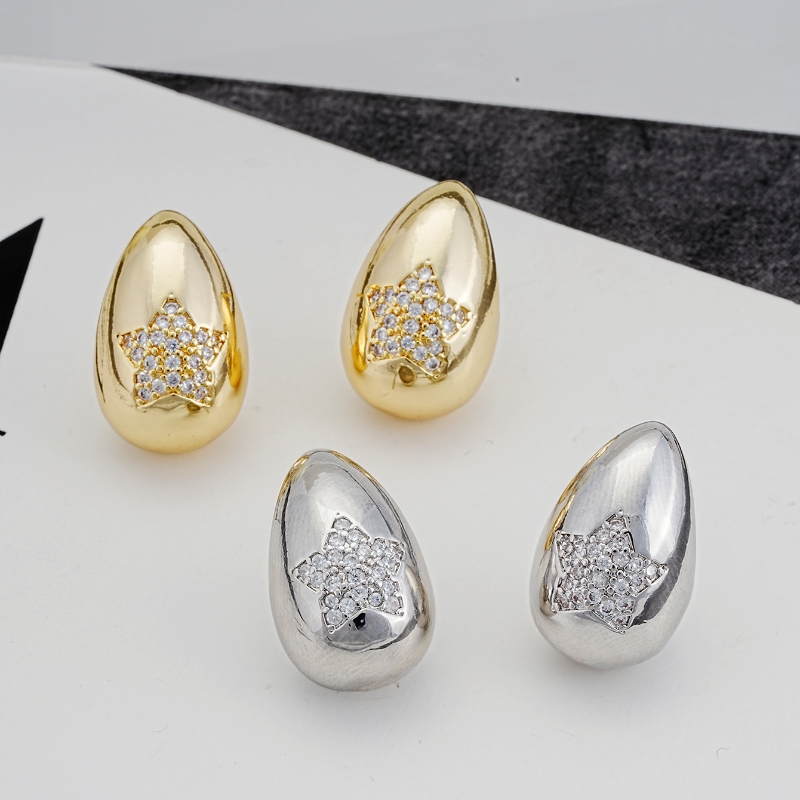 1 Pair Ig Style Simple Style Geometric Butterfly Plating Inlay Copper Zircon White Gold Plated Gold Plated Ear Studs display picture 4