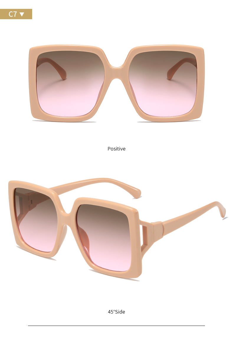 Streetwear Color Block Ac Square Full Frame Women's Sunglasses display picture 1