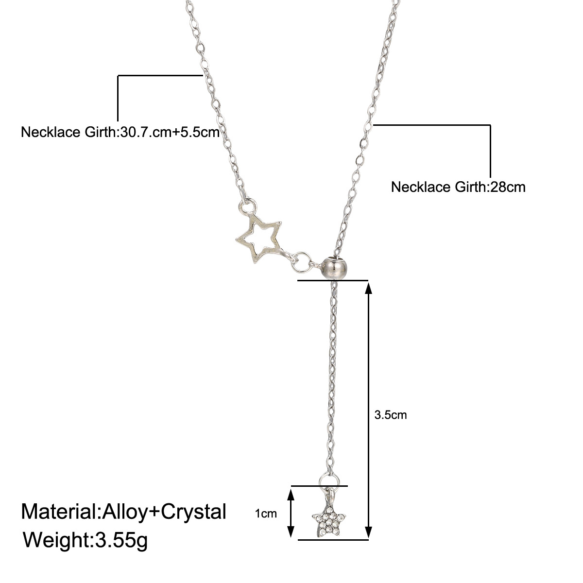 Simple Style Star Alloy Plating Hollow Out Inlay Rhinestones Women's Pendant Necklace display picture 2