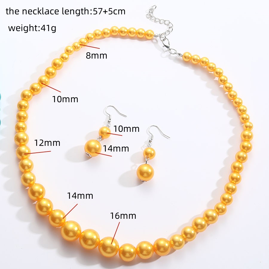 Simple Style Classic Style Round Imitation Pearl Beaded Plating Gold Plated Women's Necklace display picture 4