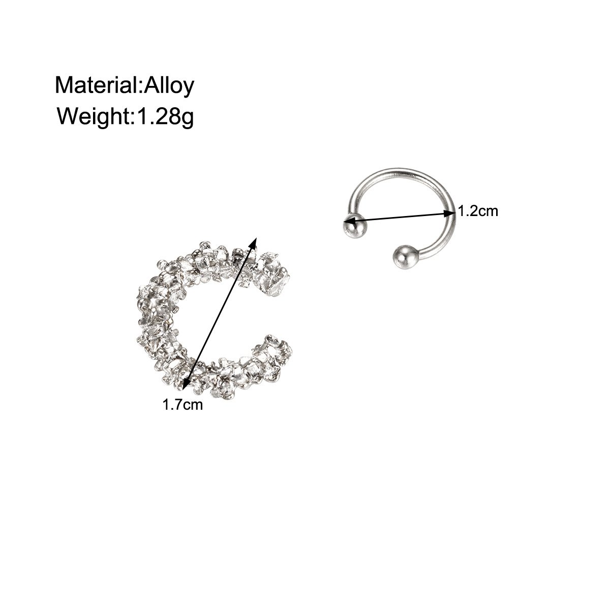 1 Set Simple Style Geometric Plating Alloy Ear Cuffs display picture 1