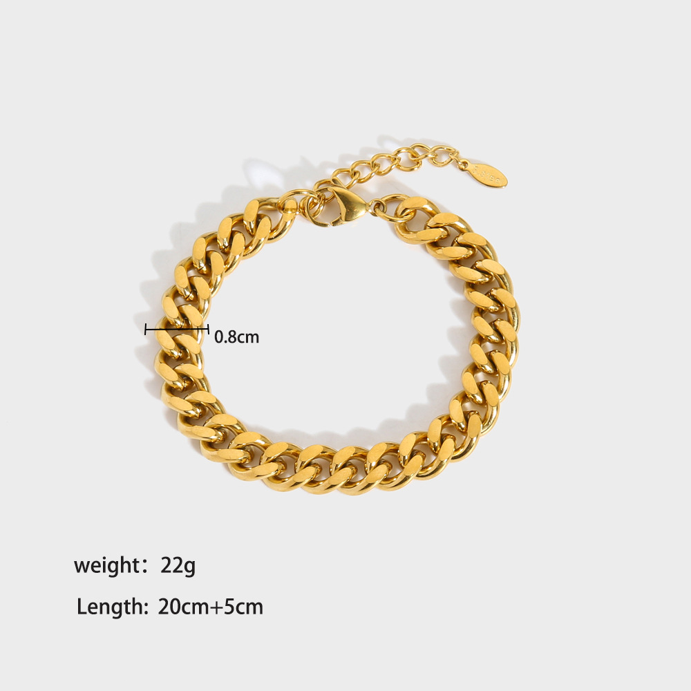 IG Style Nordic Style Solid Color 18K Gold Plated 201 Stainless Steel Wholesale Bracelets Necklace display picture 4