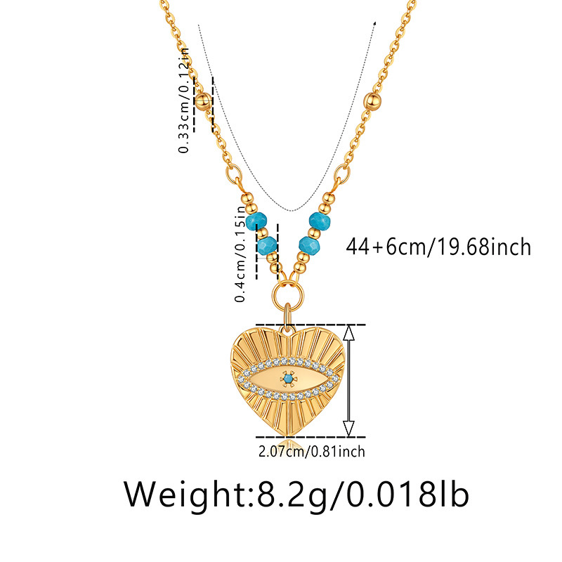 Classic Style Triangle Solar System Eye Copper Plating Gold Plated Pendant Necklace display picture 6