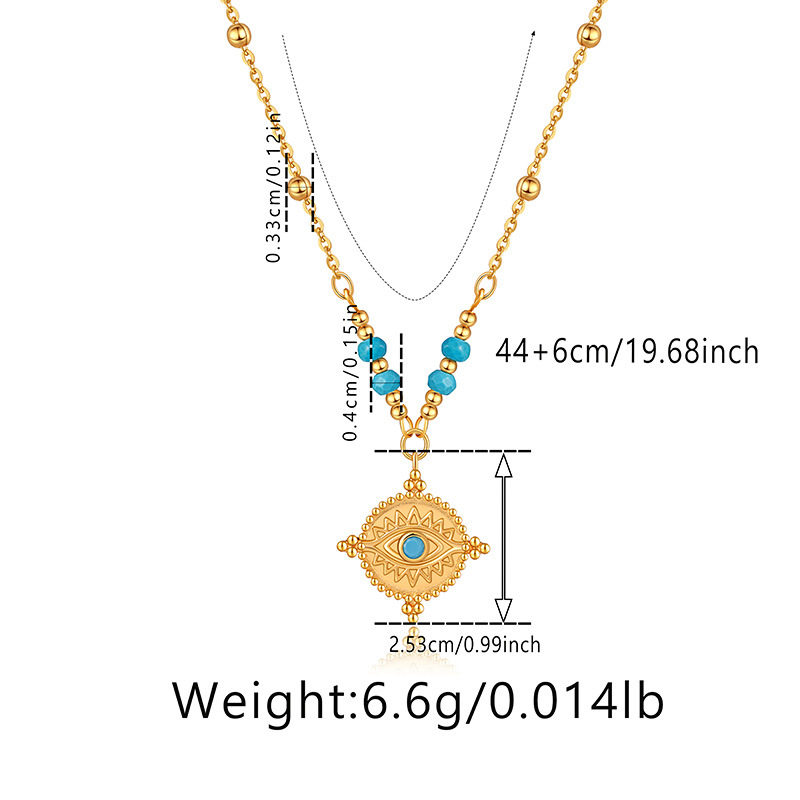 Classic Style Triangle Solar System Eye Copper Plating Gold Plated Pendant Necklace display picture 3