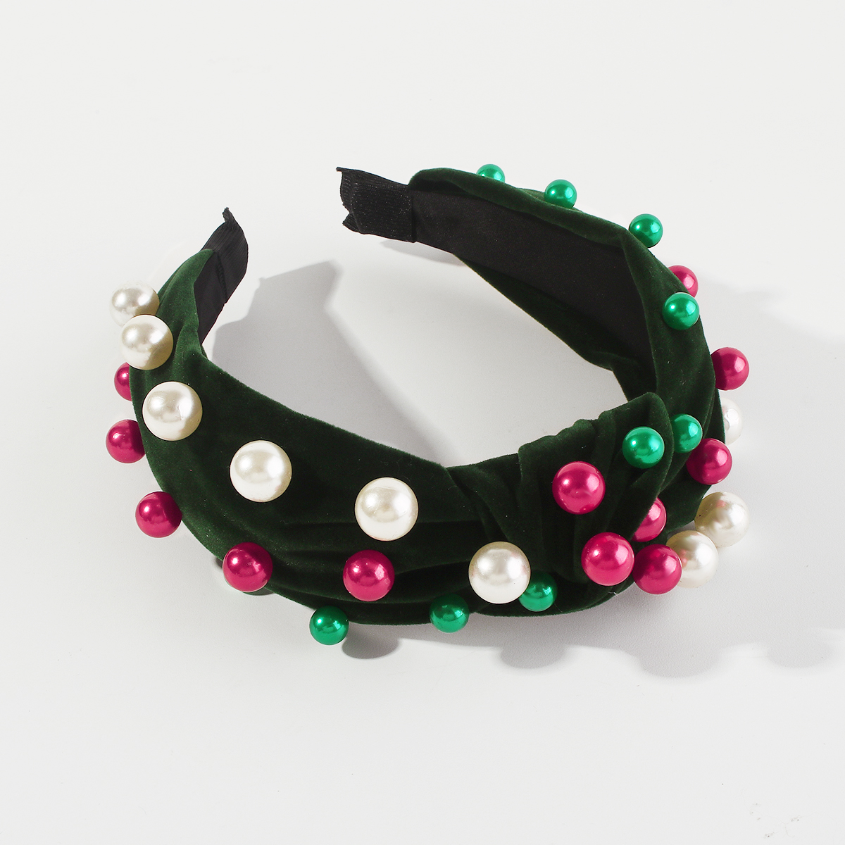 Christmas Modern Style Simple Style Geometric Artificial Pearl Flannel Hair Band display picture 4