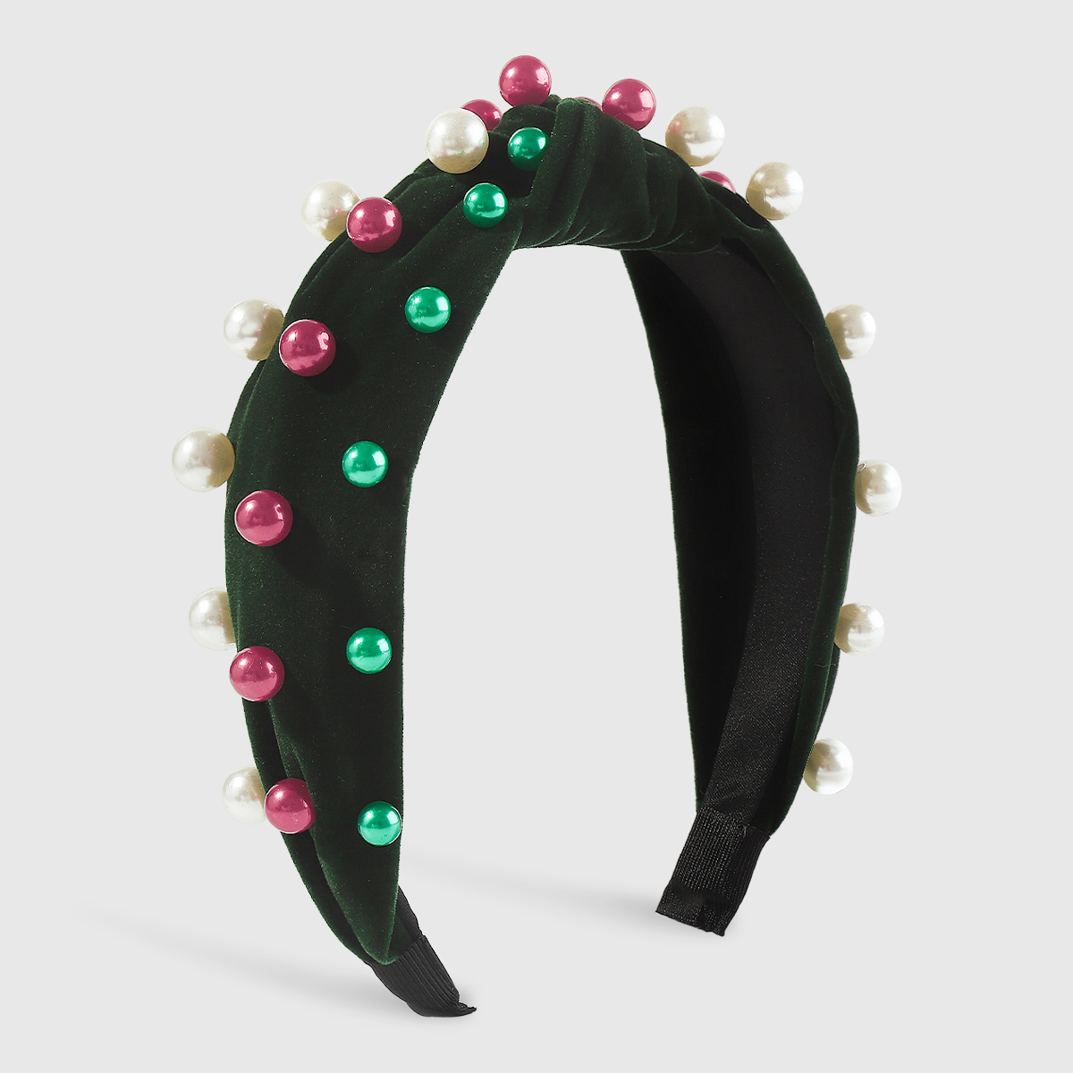 Christmas Modern Style Simple Style Geometric Artificial Pearl Flannel Hair Band display picture 5