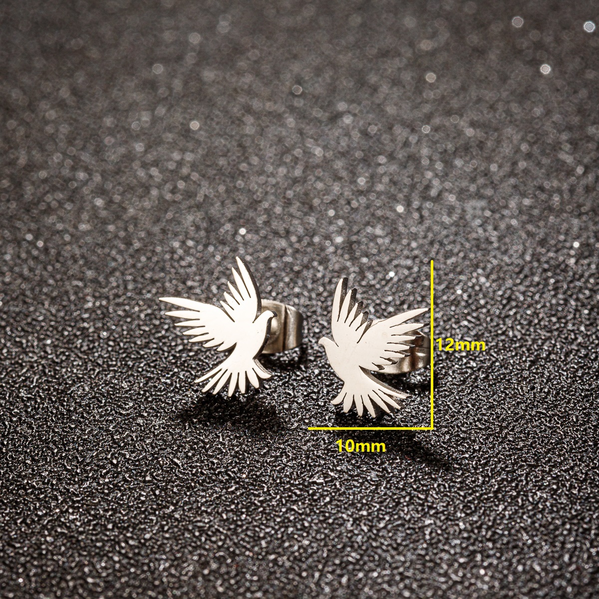 1 Pair Streetwear Eagle Plating Stainless Steel 18k Gold Plated Ear Studs display picture 2