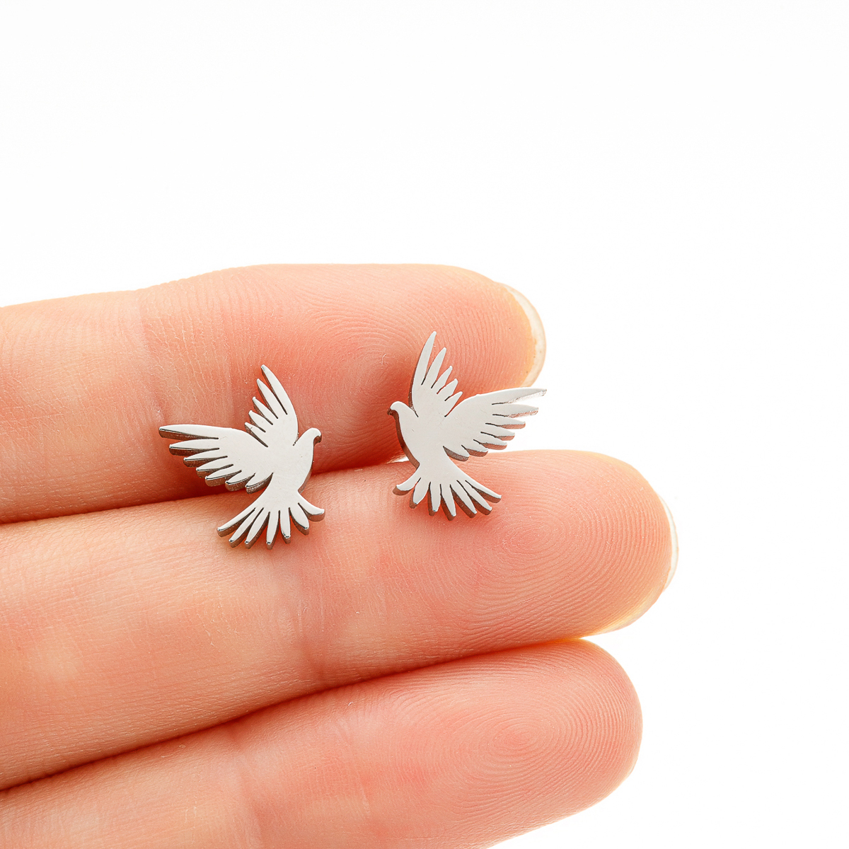 1 Pair Streetwear Eagle Plating Stainless Steel 18k Gold Plated Ear Studs display picture 3