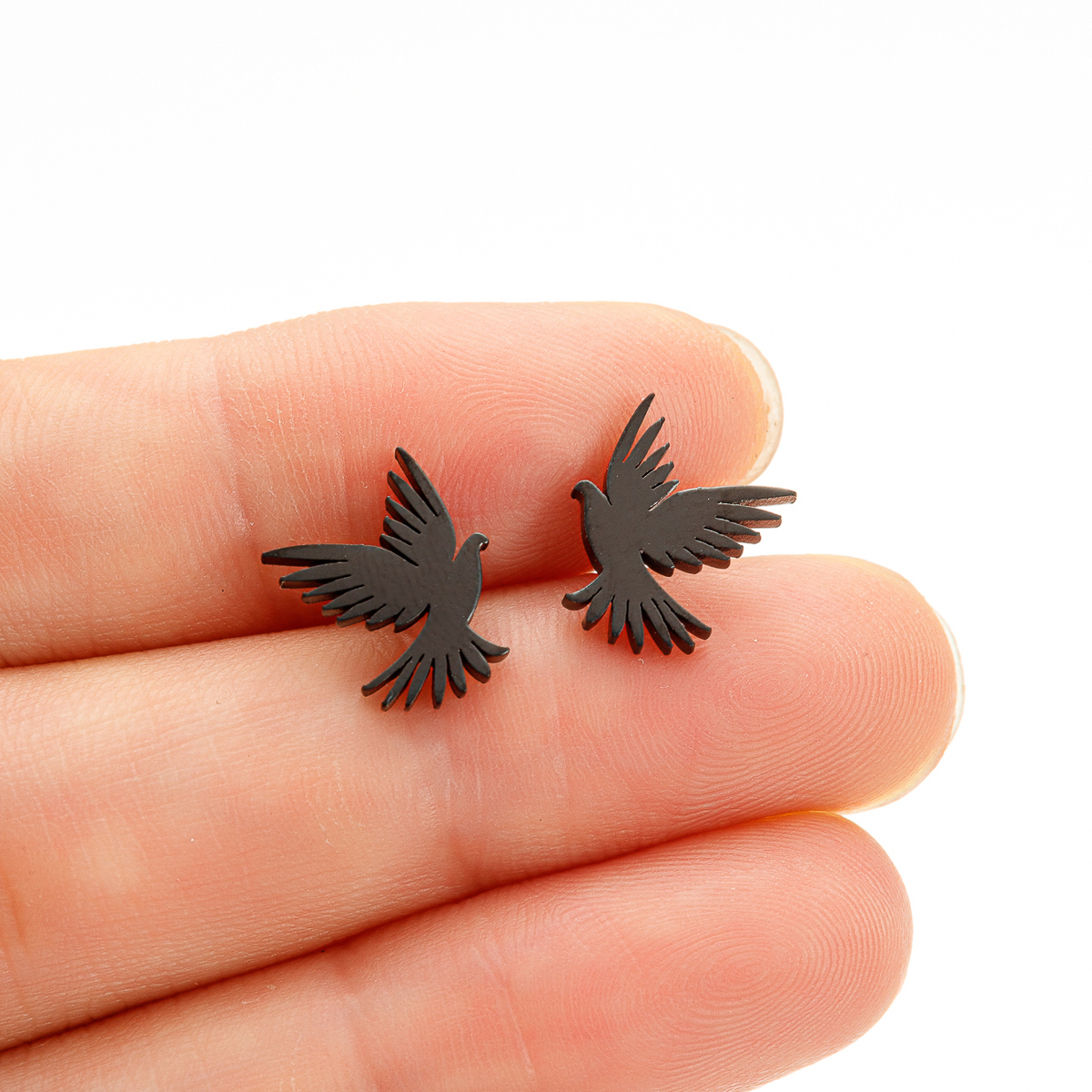1 Pair Streetwear Eagle Plating Stainless Steel 18k Gold Plated Ear Studs display picture 5