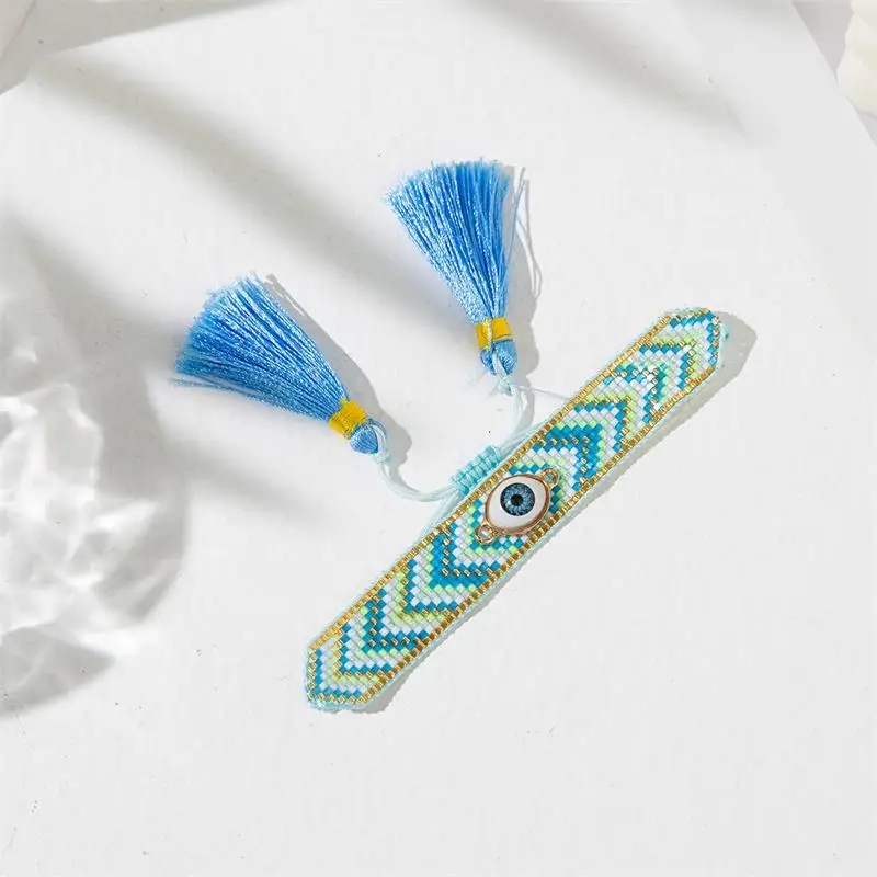 Ig Style Bohemian Simple Style Geometric Eye Arrow Glass Rope Braid Women's Bracelets display picture 6
