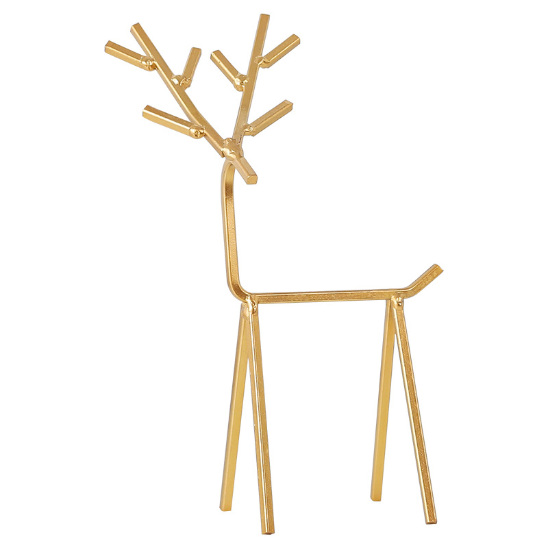 Cute Solid Color Iron Deer Jewelry Rack display picture 1