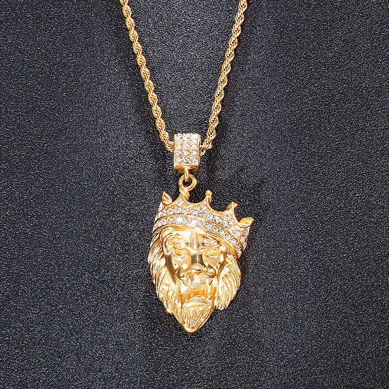 Acier Au Titane Plaqué Or 18K Hip Hop Placage Incruster Animal Zircon display picture 5