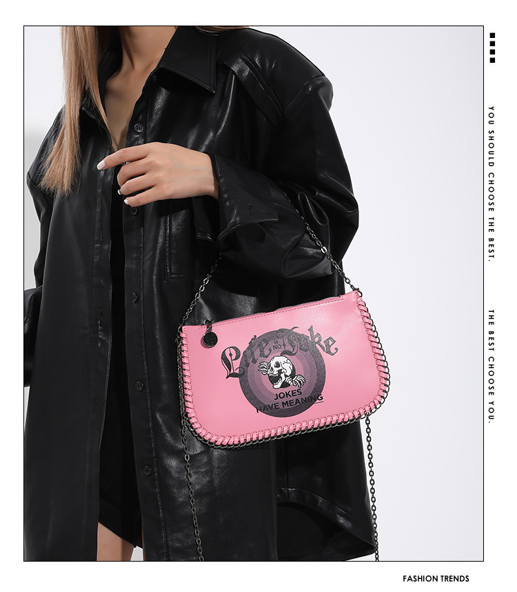Women's Pu Leather Cartoon Streetwear Square Zipper Underarm Bag display picture 1