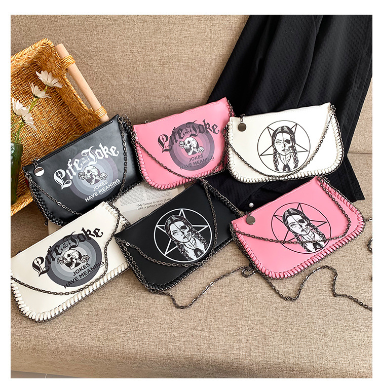 Women's Pu Leather Cartoon Streetwear Square Zipper Underarm Bag display picture 2