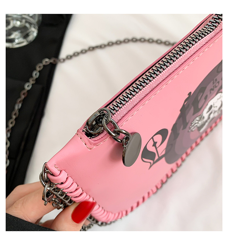 Women's Pu Leather Cartoon Streetwear Square Zipper Underarm Bag display picture 13