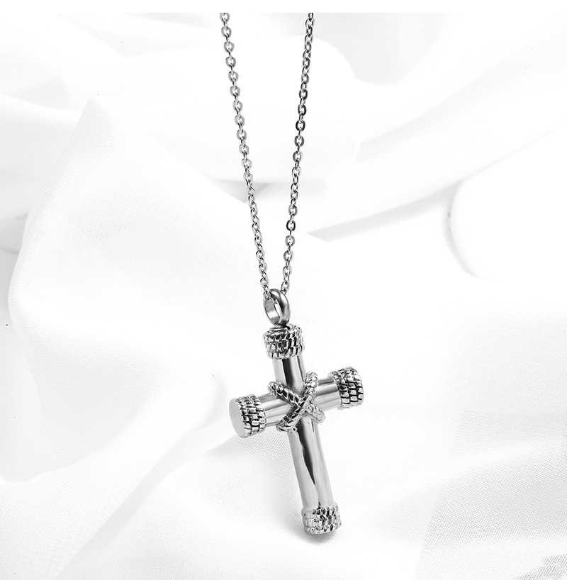 304 Stainless Steel 18K Gold Plated Hip-Hop Retro Plating Cross display picture 2