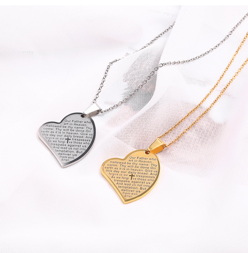 Simple Style Heart Shape Stainless Steel Plating 18K Gold Plated Women's display picture 1