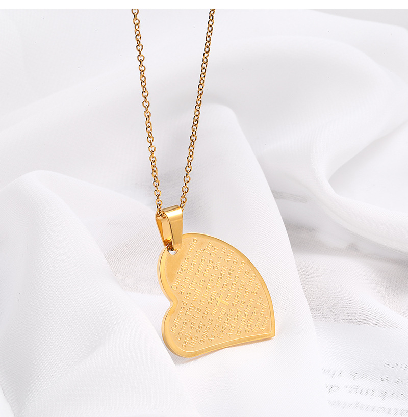 Simple Style Heart Shape Stainless Steel Plating 18K Gold Plated Women's display picture 2