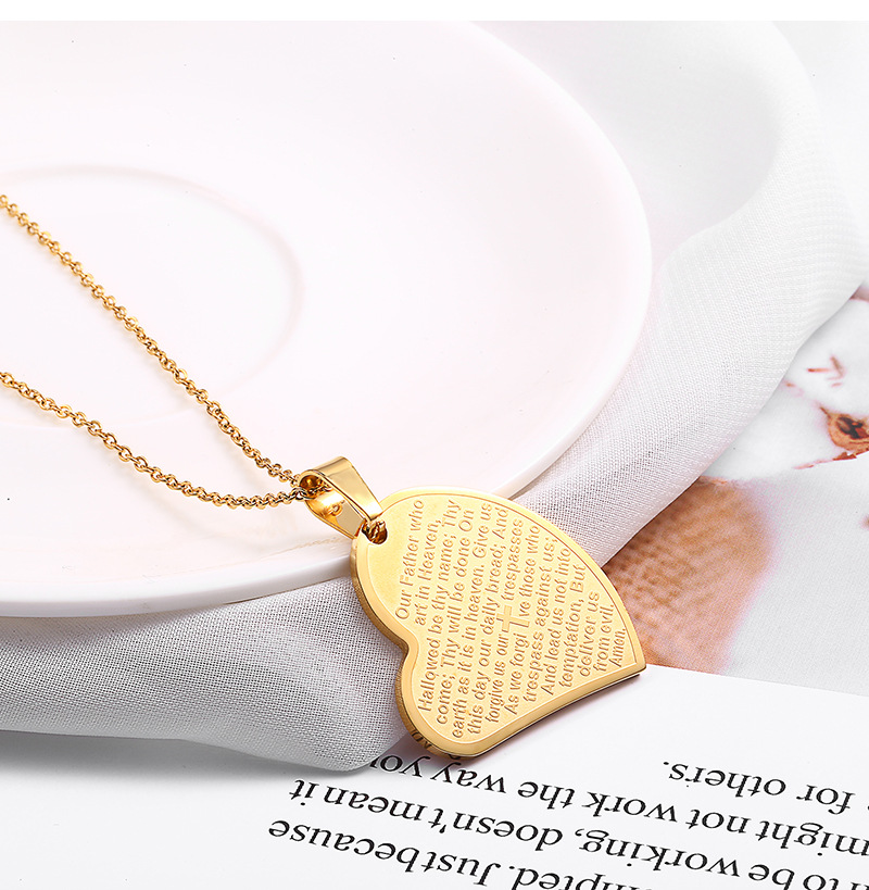 Simple Style Heart Shape Stainless Steel Plating 18K Gold Plated Women's display picture 3