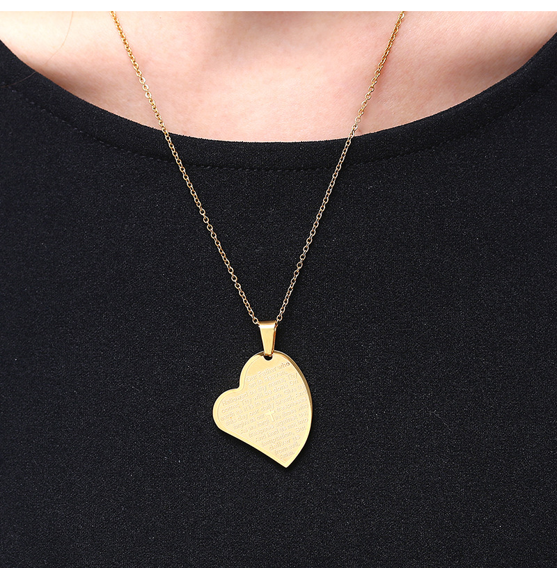 Simple Style Heart Shape Stainless Steel Plating 18K Gold Plated Women's display picture 6