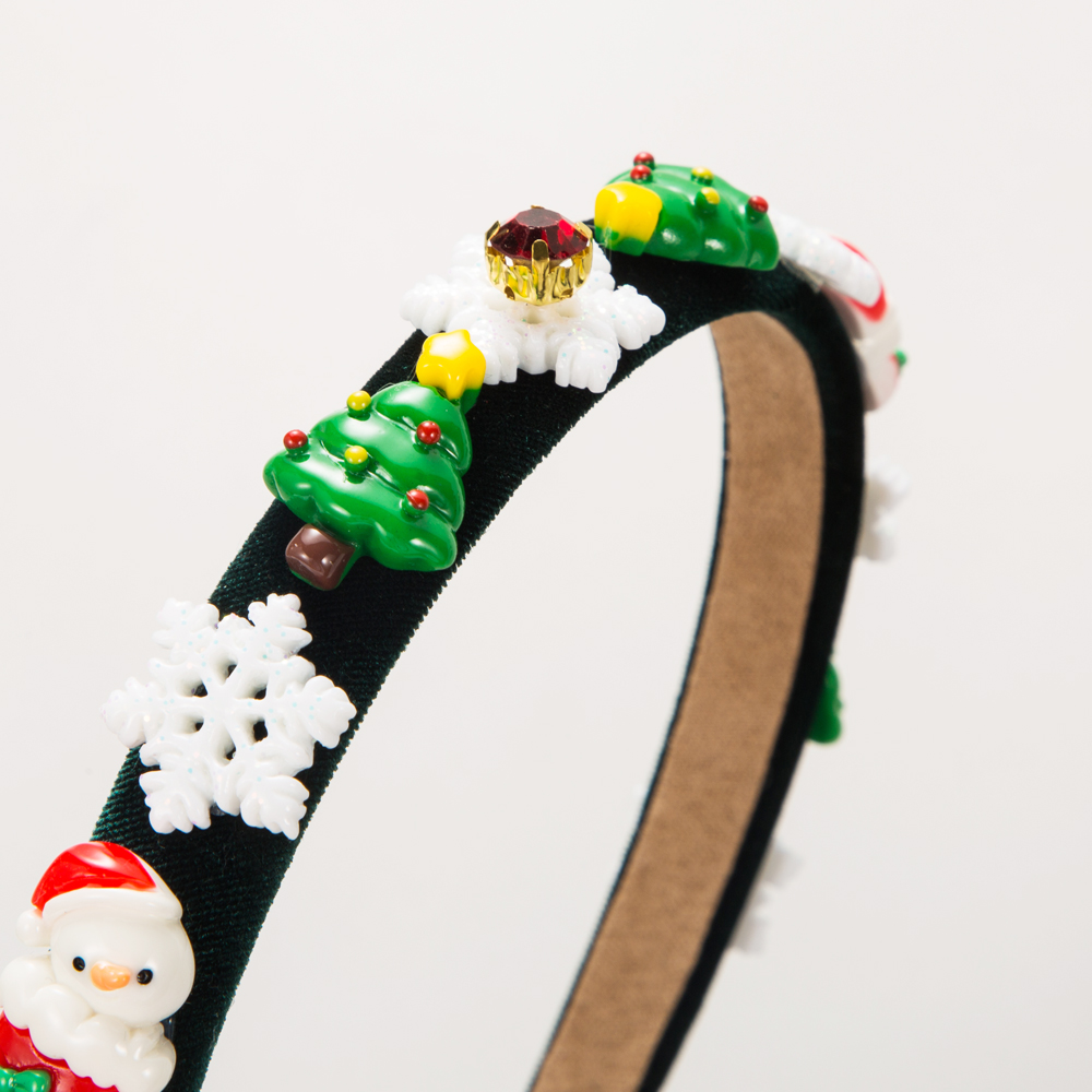 Cute Streetwear Christmas Tree Santa Claus Snowflake Cloth Hair Band display picture 3