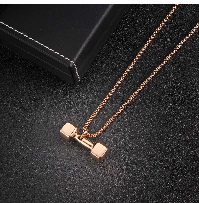 Simple Style Barbell 304 Stainless Steel Plating 18K Gold Plated Unisex display picture 3