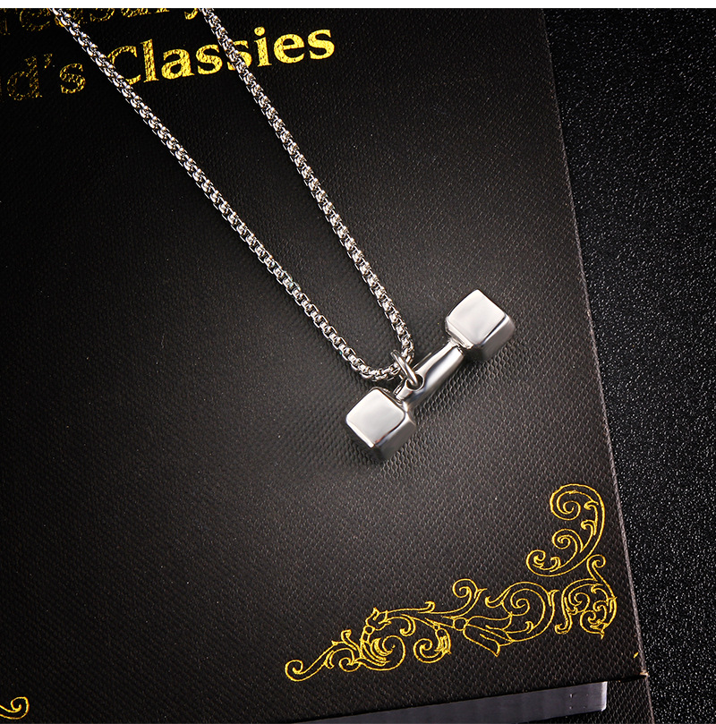 Simple Style Barbell 304 Stainless Steel Plating 18K Gold Plated Unisex display picture 6