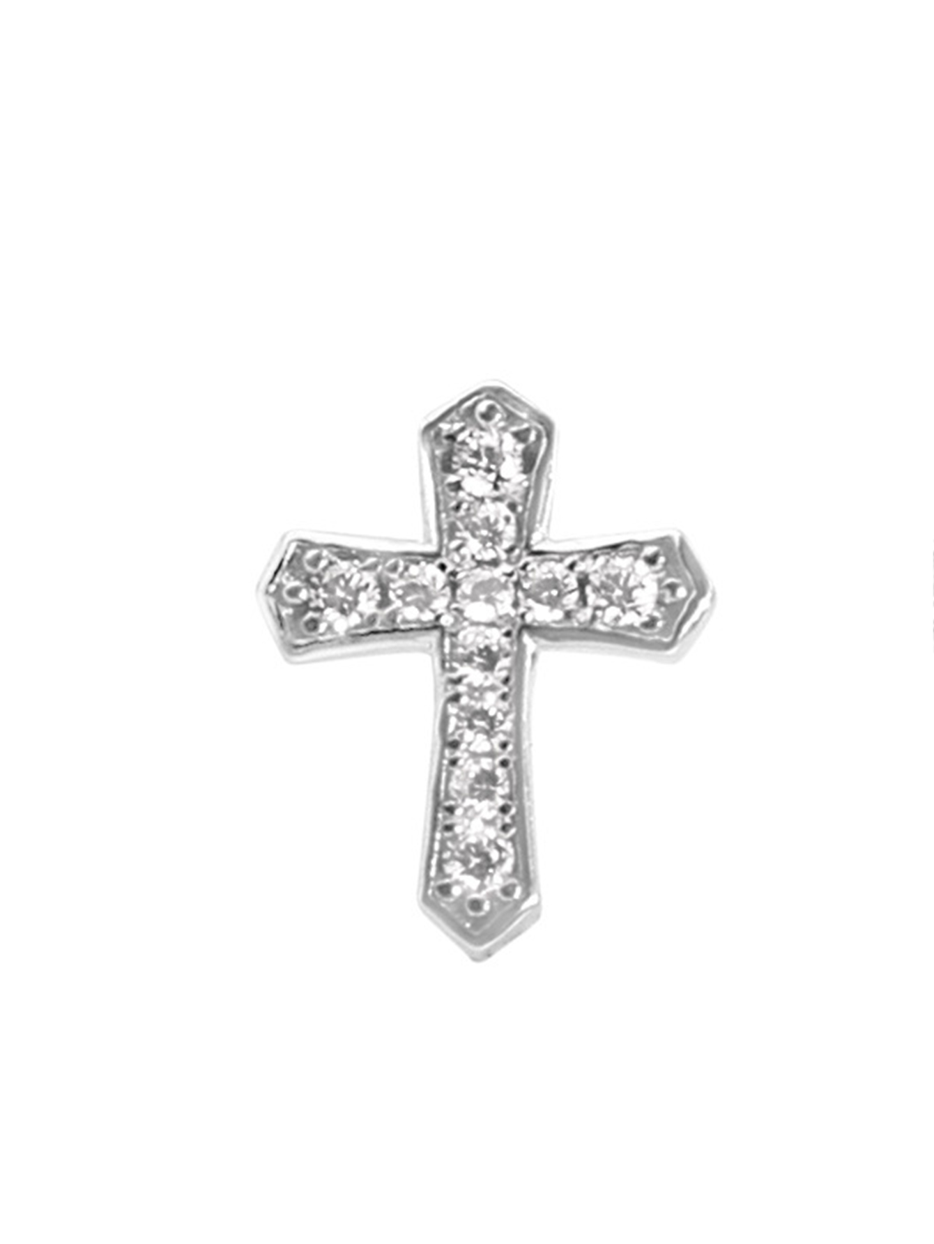 1 Piece Casual Artistic Cross Inlay Copper Zircon Ear Studs display picture 1