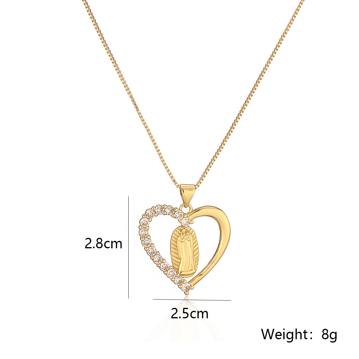 Simple Style Solid Color Copper Plating Inlay Zircon 18k Gold Plated Pendant Necklace display picture 1