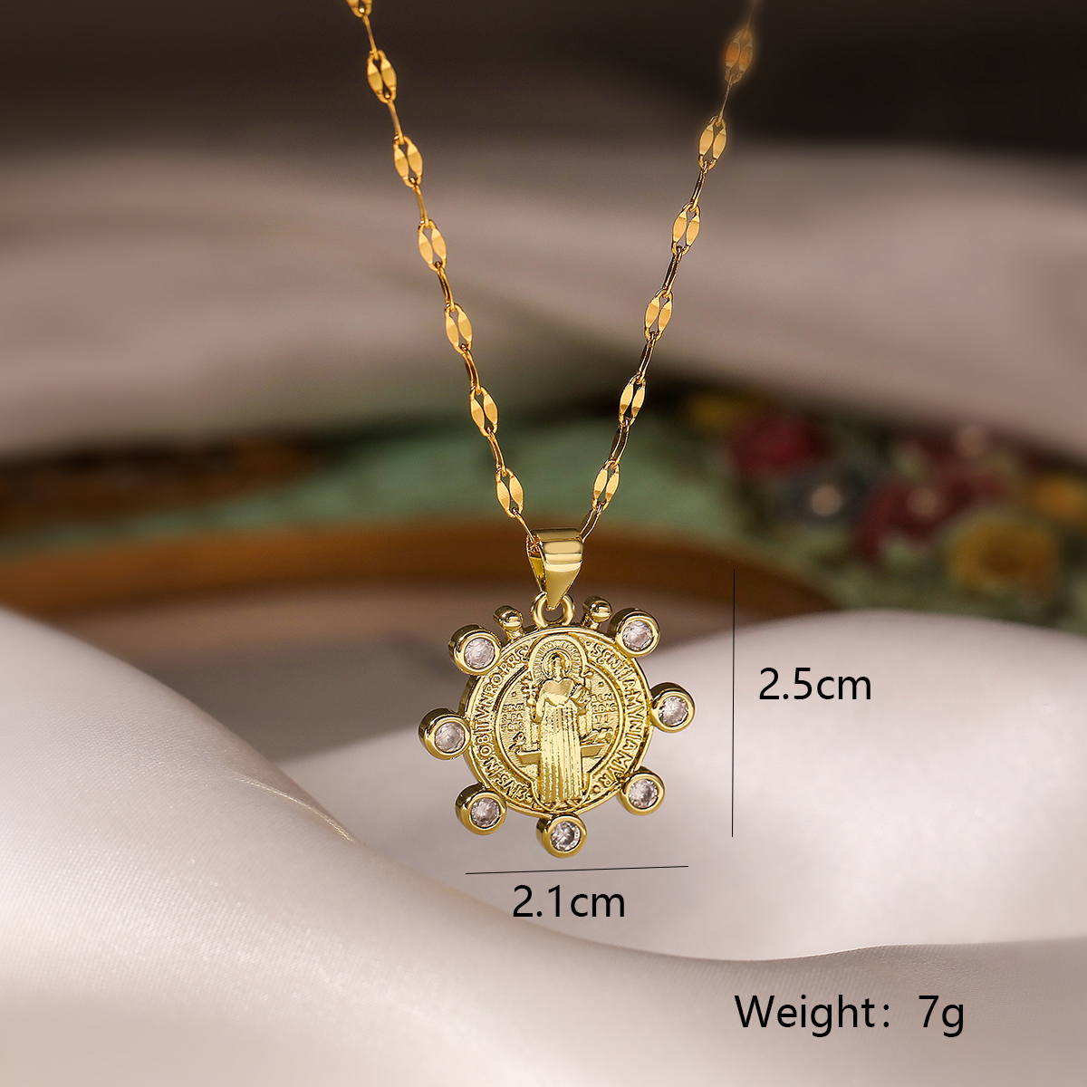 Simple Style Solid Color Copper Plating Inlay Zircon 18k Gold Plated Pendant Necklace display picture 3