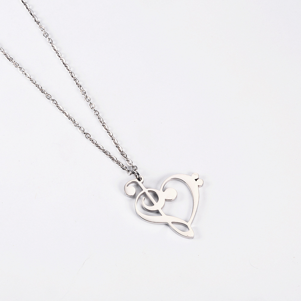 304 Stainless Steel 18K Gold Plated Simple Style Plating Heart Shape Pendant Necklace display picture 5