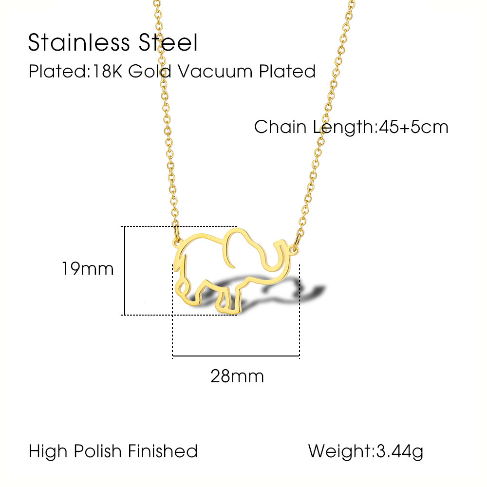 304 Stainless Steel 18K Gold Plated Simple Style Plating Solid Color Pendant Necklace display picture 1