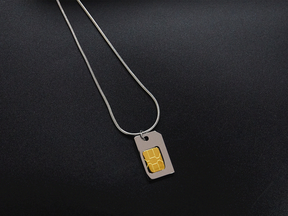 304 Stainless Steel 18K Gold Plated Hip-Hop Plating Color Block Pendant Necklace display picture 1
