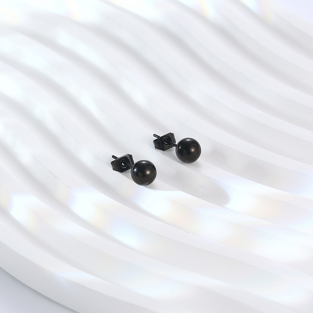 1 Pair Basic Solid Color Plating 304 Stainless Steel 18K Gold Plated Ear Studs display picture 4