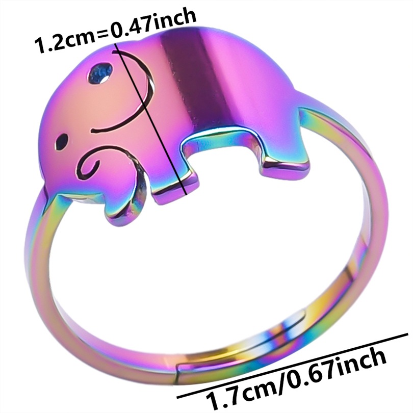 Basic Classic Style Color Block Stainless Steel Rings display picture 4