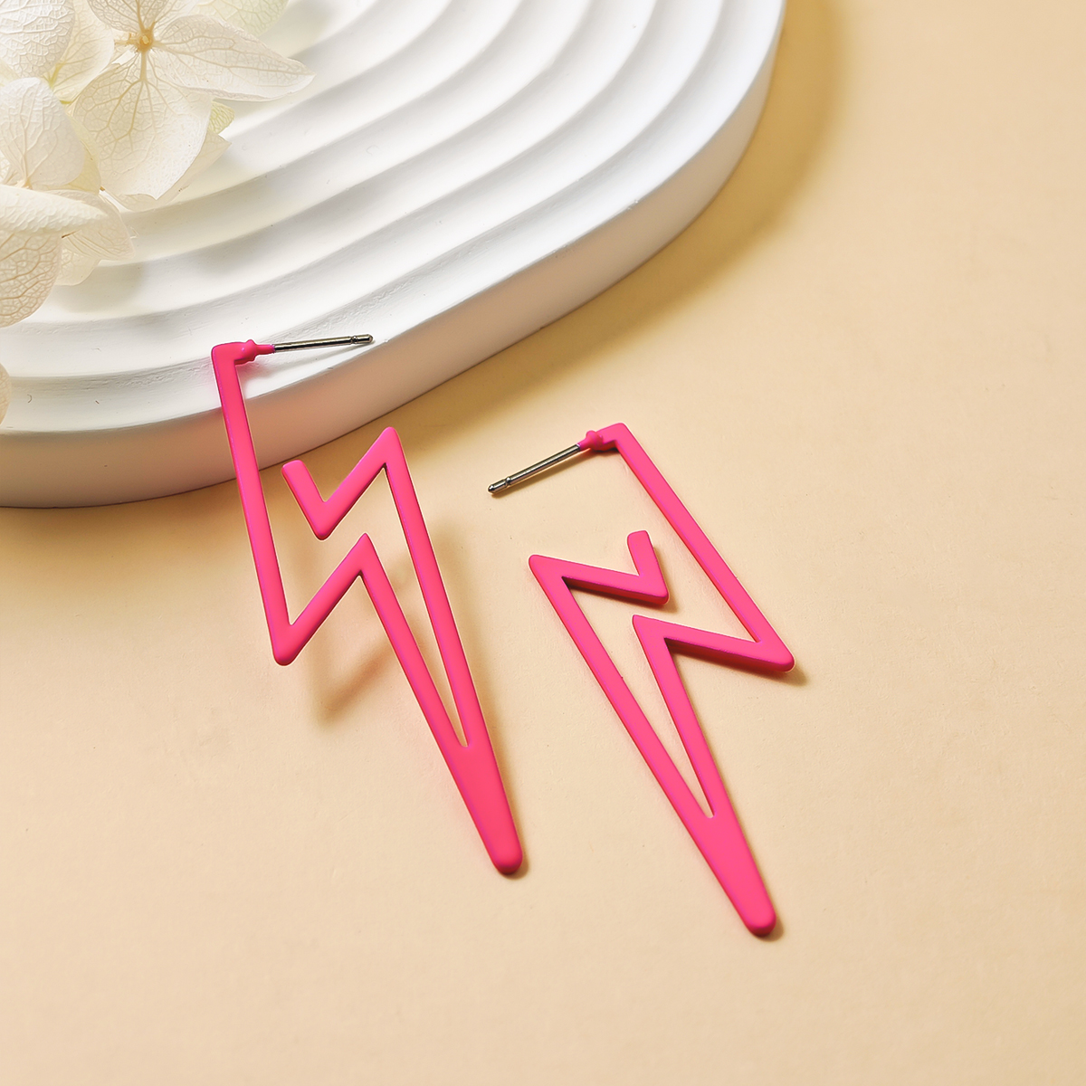1 Pair Streetwear Lightning Alloy Ear Studs display picture 14