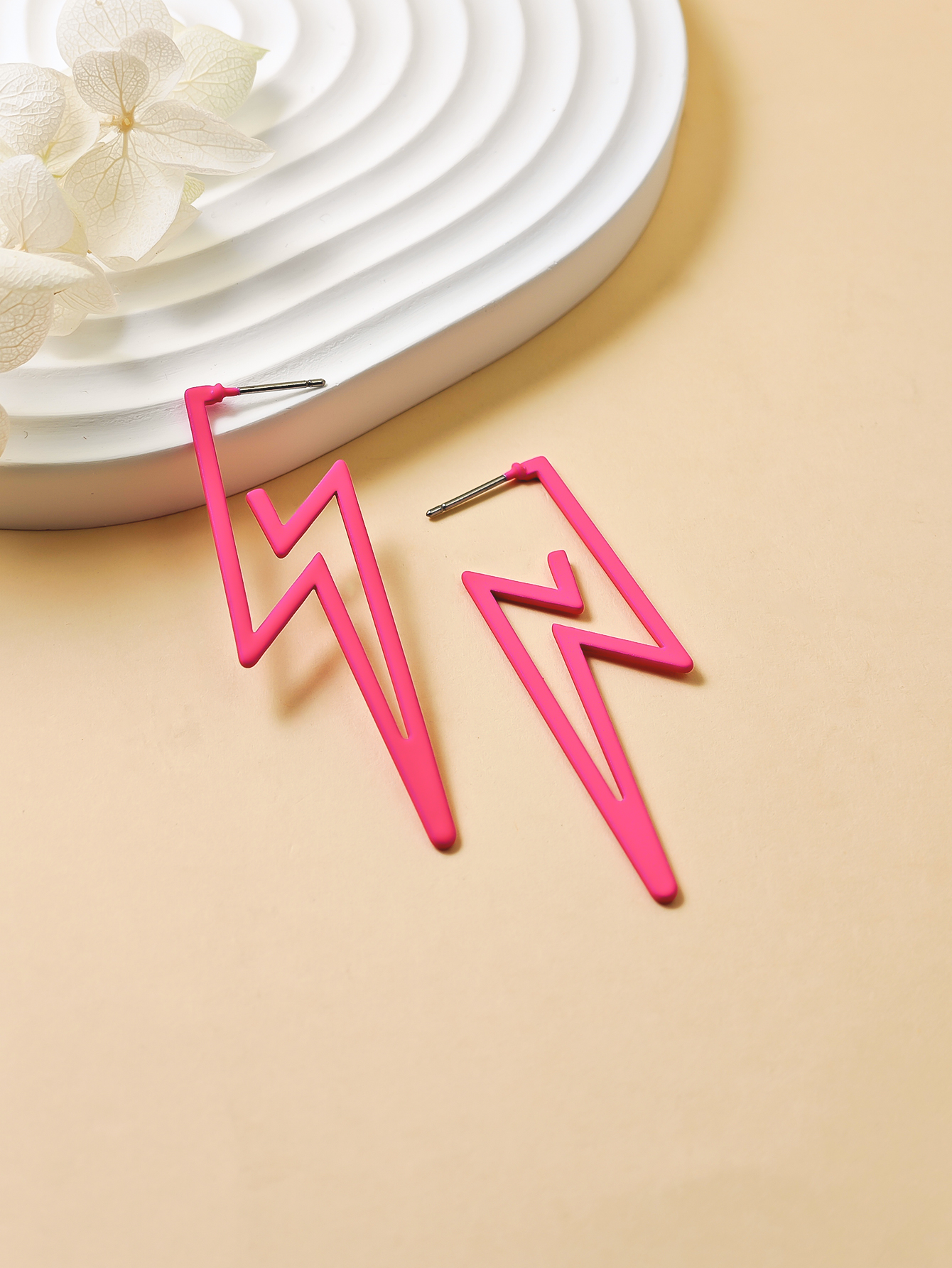1 Pair Streetwear Lightning Alloy Ear Studs display picture 12