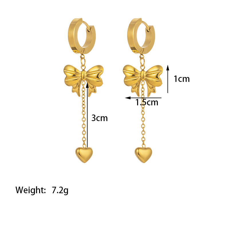 304 Stainless Steel 18K Gold Plated Vintage Style Plating Butterfly Jewelry Set display picture 2