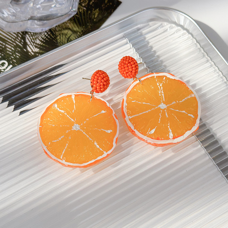 1 Pair Handmade Pastoral Simple Style Fruit Slice Handmade Arylic Drop Earrings display picture 10