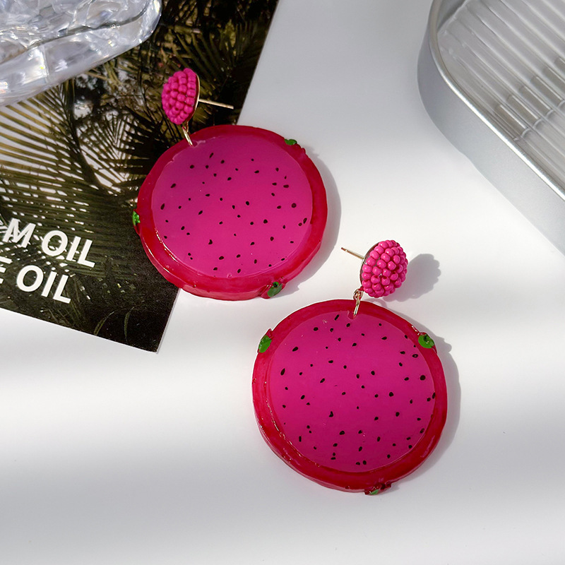 1 Pair Handmade Pastoral Simple Style Fruit Slice Handmade Arylic Drop Earrings display picture 19