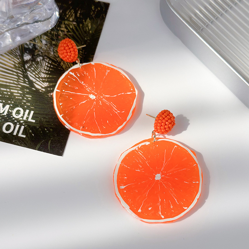 1 Pair Handmade Pastoral Simple Style Fruit Slice Handmade Arylic Drop Earrings display picture 17