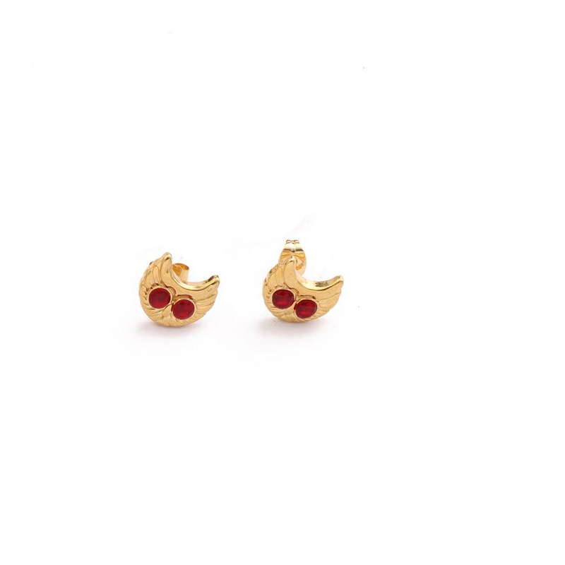 1 Pair Vintage Style Owl Plating Inlay Copper Zircon 18k Gold Plated Ear Studs display picture 4