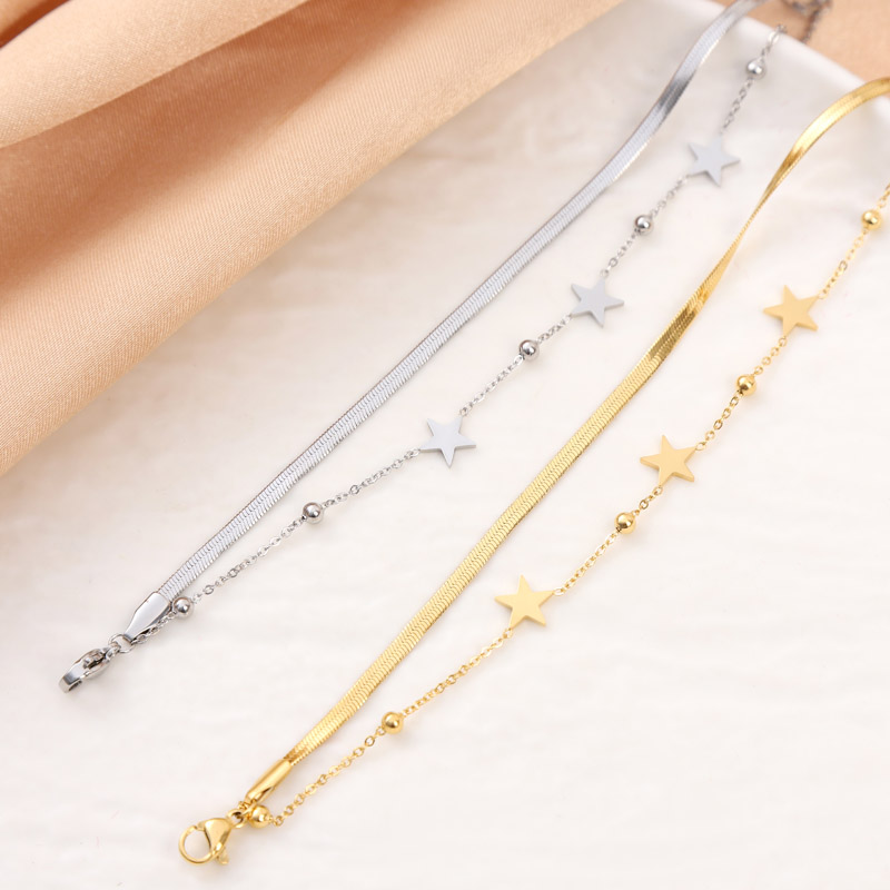 Simple Style Classic Style Star Stainless Steel Bracelets display picture 3