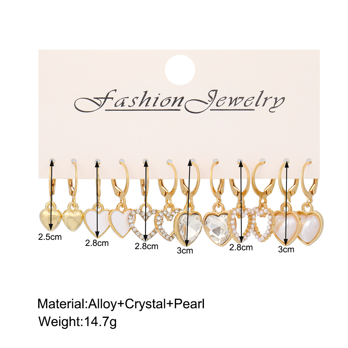 1 Set Elegant Basic Lady Heart Shape Plating Inlay Alloy Zircon Drop Earrings display picture 1