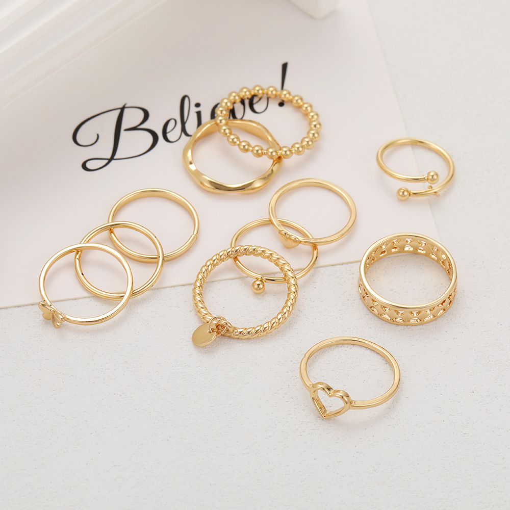 Elegant Leaf Alloy Wholesale Rings display picture 5