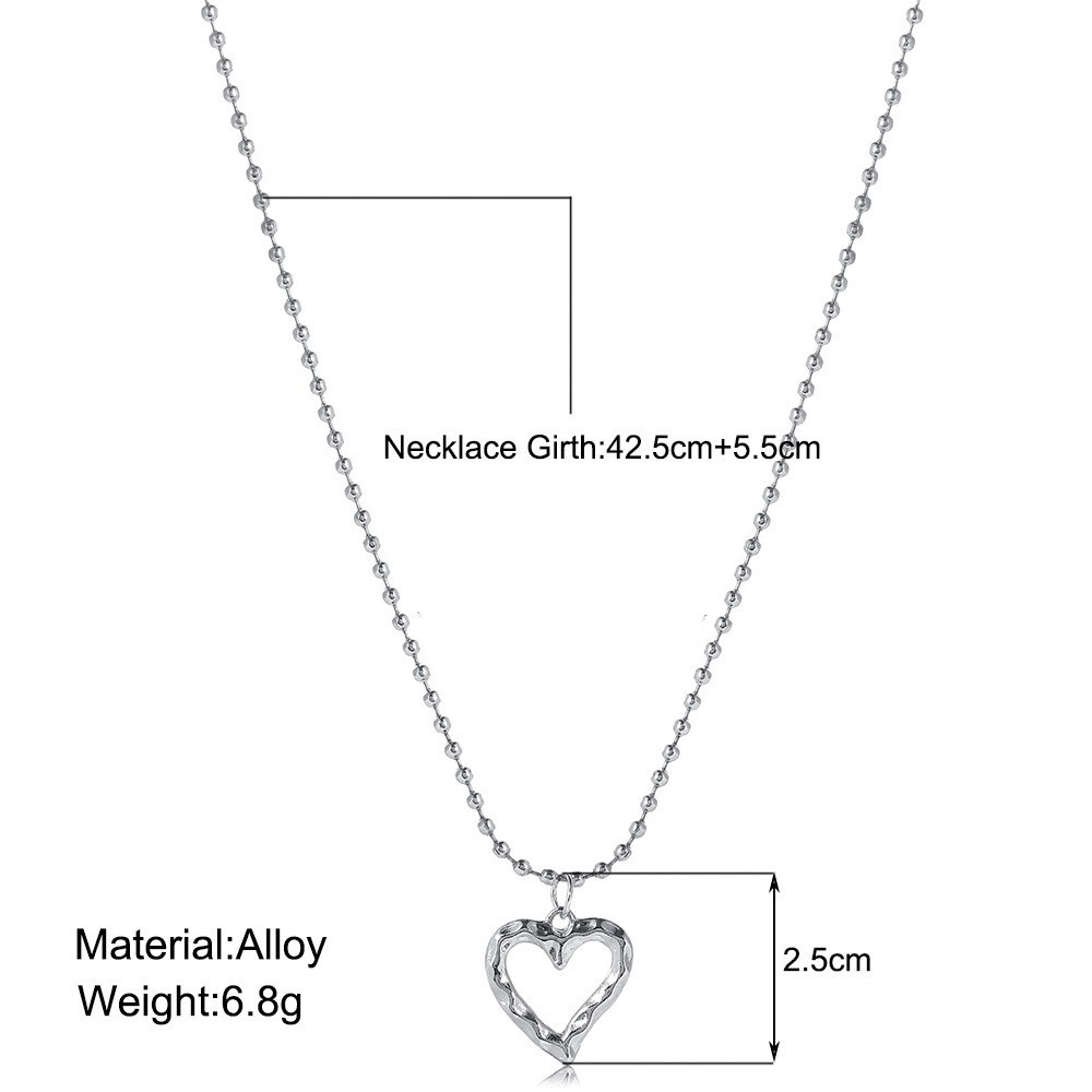 Simple Style Heart Shape Alloy Plating Women's Pendant Necklace display picture 1